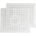 Tapis drainage �vier cuisine - xvx - 2 pi�ces - caoutchouc blanc - design hygi�nique - facile � nettoyer ...