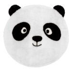Tapis enfant panda andy noir & blanc d100cm - atmosphera createur dinterieur