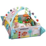 Tapis d�veil �volutif multifonction pour b�b� avec arche de jouets - vert - � partir de 3 mois