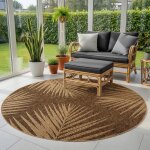 Tapis ext�rieur rond 200 cm beige tapis aspect jute naturel pour jardin terrasse salon salle � manger ...