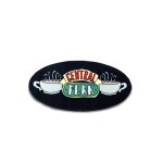 Tapis - friends - logo central perk - ovale - noir - 71 cm x 133 cm