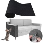 Tapis griffoir pour chat adh�sif 200x60x0. 4cm tapis grattoir protection canape chat anti griffe (noir) ...
