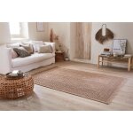 Tapis - nazar rugs - 200x290 cm - effet jute naturel - marron - compatible chauffage sol