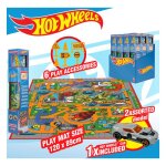 Tapis de jeu - claudio reig - hot wheels - 875 x 118 cm - multicolore - inclus voiture et panneaux