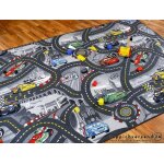 Tapis de jeu pour enfant disney cars gris circuit de route - snapstyle - 100x200 cm