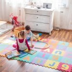Tapis de jeux enfant en mousse eva - lettres chiffres et motifs rigolos - 36 pièces de puzzle Tapis de jeux enfant en mousse eva - lettres chiffres et motifs rigolos - 36 pièces de puzzle