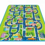 Tapis de jeu rectangle gant circuit voiture de course - marque - modle - vert - bb