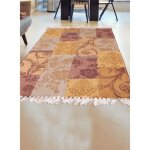 Tapis kilim 70x110 rectangle fait � la main en coton marron