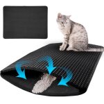 Tapis litire chat - 60 x 45 cm - impermable - design alvol - durable