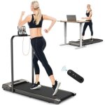 Tapis de marche et course pliable bigzzia - vitesse rglable jusqu 10 km / h - avec accoudoir et cran ...