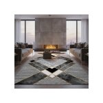 Tapis - melis home - moderne g�om�trique - 200x290 cm - impression digitale hd - antid�rapant & lavable ...
