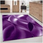 Tapis moderne poil court pour le salon avec un design abstrait vagues facile entretenir couleur: lilas ... Tapis moderne poil court pour le salon avec un design abstrait vagues facile entretenir couleur: lilas ...