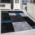 Tapis moderne salon - adeline - bleu - 160 x 230 cm - 100% polypropyl�ne - simpex