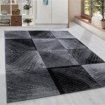 Homebyhome tapis de salon à motif à carreaux symétrique noir tapis 160x230 cm - poil court moelleux et ... Homebyhome tapis de salon à motif à carreaux symétrique noir tapis 160x230 cm - poil court moelleux et ...