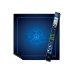 Tapis multijeux xl wogamat taille 3 92 x 92 cm bleu