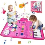 Tapis musical - piano & drum mat - jouets pour b�b� 1 an - 2 en 1 jouets musicaux