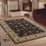 Tapis oriental classique carpettex - noir - 300 x 400 cm - motifs orientaux en laine