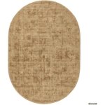 Tapis ovale en jute et coton - lounge - naturel - 90 x 130 cm