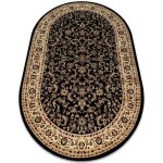 Tapis ovale royal adr noir - 100x180 cm - 100% polypropylne - moderne