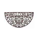 Tapis paillasson fer forge demi lune fonte 61. 5cm - marron - décoration dautrefois Tapis paillasson fer forge demi lune fonte 61. 5cm - marron - décoration dautrefois