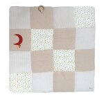 Tapis de parc dveil patchwork pour bb naturel 100x100 cm