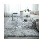 Tapis peluche gris 120 * 160cm chaud hiver teints maison de sol en intrieur dcor salon chambre