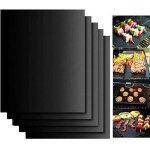 Tapis plaque pour barbecue set de 5 feuilles grille et four tapis de cuisson 40x33cm anti - adhrent ...