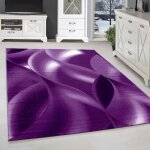 Tapis  poils courts tapis de salon motif dessin ombr mauve fuchsia tachet [lilas 80x300 cm]