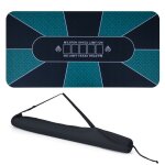 Tapis de poker portable 179 x 89 cm costway - base en caoutchouc antid�rapante - ar�ne xl pour 10 joueurs ...