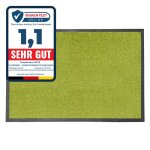 Tapis de porte paillasson dentr�e monochrom vert citron 40 x 60 cm