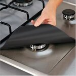 Tapis de protection pour cuisini�re � gaz - noir - 27 x 11 x 27 cm - r�utilisable - anti - adh�sif - ...