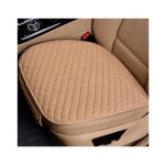 Tapis de protection de sige de voiture - universel - kaki - antidrapant - coton et lin - 1 housse avant ...