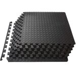 Tapis de protection sol en mousse eva  embotement - yipeema - lot de 24 - noir - 63x63x1. 2cm