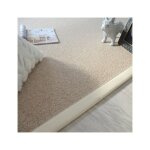 Tapis pure laine killoo grge - ganse coton cru - 140 x 200 cm