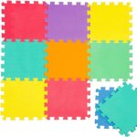 Tapis puzzle  carreaux multicolores jeu pour enfants en mousse eva