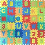 Tapis de puzzles pour enfants - puzzle mousse bb non toxique - alphabets & chiffres - 36 pices - vert ...