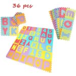 Tapis puzzle en mousse pour b�b� she - 36 pi�ces alphabets + chiffres - int�rieur mixte - 32cm x 32cm ...