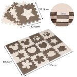 Tapis puzzle ramper b�b� caf� mignon en mousse eva - beige - pour b�b�