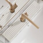 Tapis de robinet pour �vier de cuisine 61 cm long plateau d�vier en pierre de diatomite � s�chage rapide ...