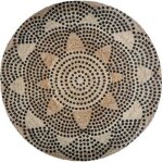Tapis rond jute motif livin diam�tre 120 cm atmosphera - tapis rond jute motif 2 d120 cm