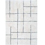 Tapis salon lavable berb�re en coton �cru 60x90