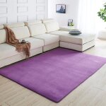 Tapis de salon - mauve - 160x200 cm - velours lavable - antid�rapant