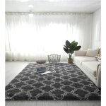 Tapis salon shaggy 120 x 160 cm - descente de lit chambre grande taille poils longs moderne moquette ...