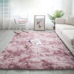 Tapis de salon shaggy 160 x 230cm en peluche rose fibre de polypropyl�ne souple tapis antid�rapante tapis ...