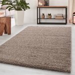 Tapis salon shaggy - laetitia - beige - 120 x 170 cm - 100% polypropyl�ne - simpex