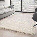 Tapis salon shaggy - mylan - cr�me - 120 x 170 cm - 100% polypropyl�ne - carpettex