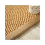 Tapis sisal grosses boucles - cuba paille dorée - ganse lin camel - 80 x 150 cm Tapis sisal grosses boucles - cuba paille dorée - ganse lin camel - 80 x 150 cm