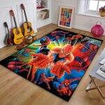 Tapis de sol antid�rapant spiderman - nvy - 4630 marvel - 120x160cm - moderne - synth�tique