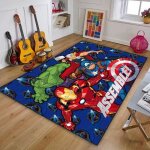 Tapis de sol antid�rapant spiderman - nvy - 4685 marvel - 100x150cm - moderne - synth�tique