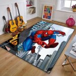 Tapis de sol antid�rapant spiderman - nvy - 4712 marvel - 150x200cm - moderne - synth�tique